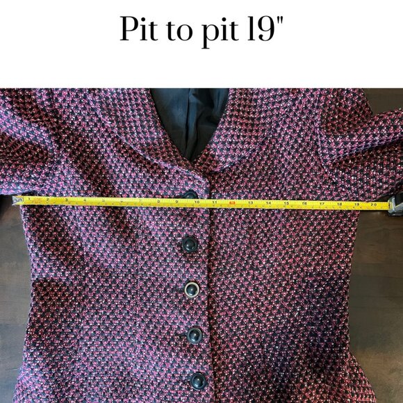 Neiman Marcus Exclusive Wool Blend Boucle Button Front Blazer Women’s 12 career - Picture 3 of 7